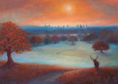 City View London from Richmond Park by Unbekannt Unbekannt